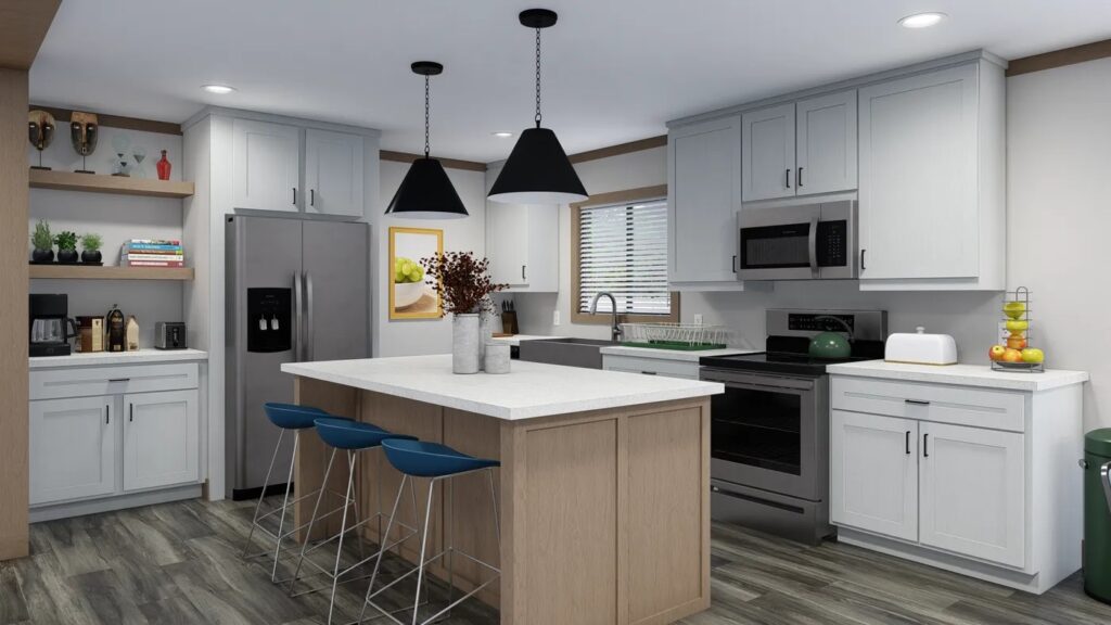 Kitchen in a new Clayton manufactured home
