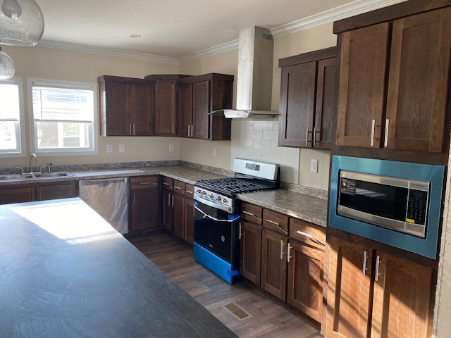 Kitchen in a new manufactured home
