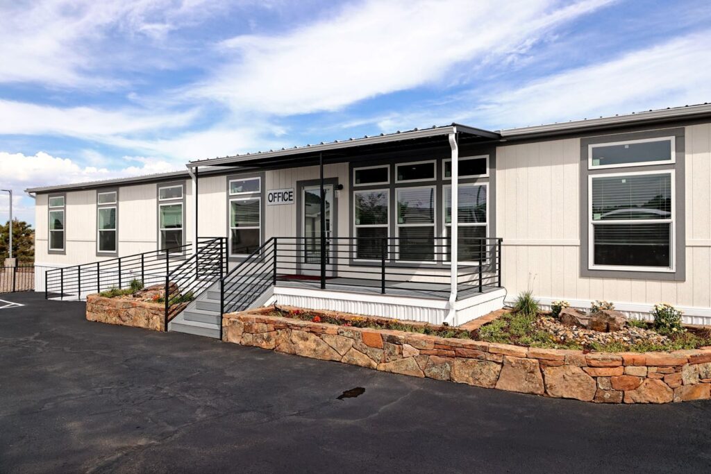 Zia Factory Outlet sales office with accessible ramp
